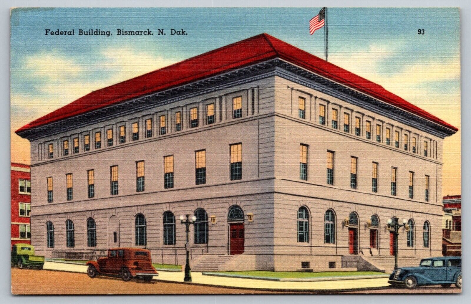 Bismarck ND Postcard Federal Building 304 E. Broadway Unposted Linen