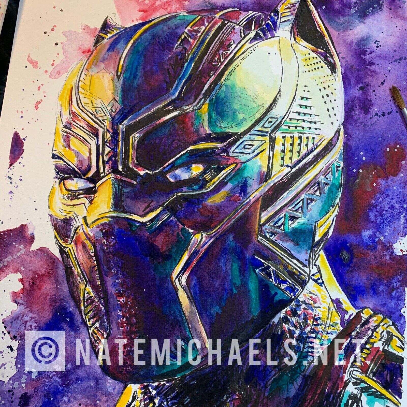 Black Panther - Marvel / Avengers- Fine Art Print / Poster / Watercolor Painting