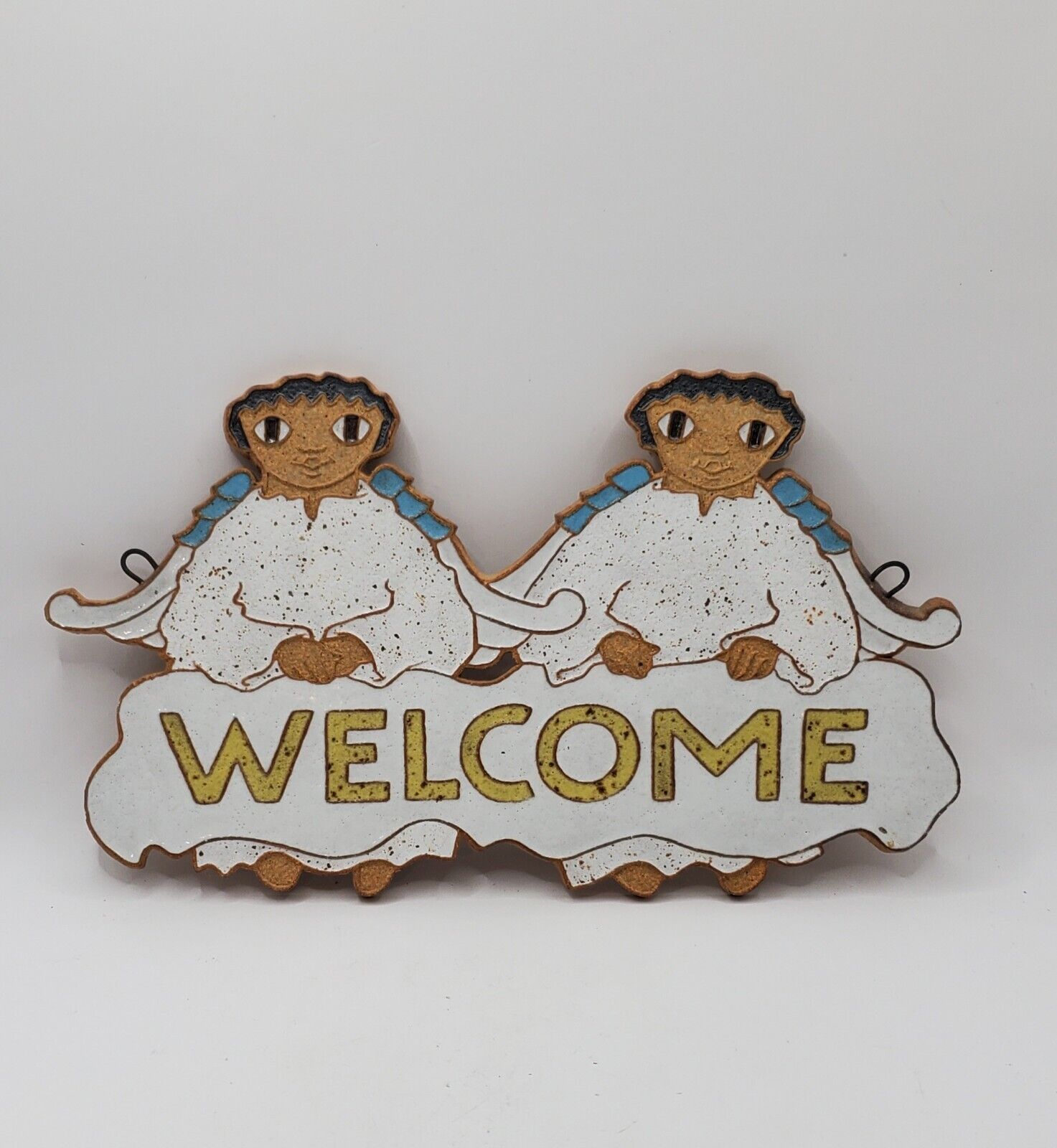 ST. ANDREW\'S ABBEY Angels WELCOME Sign CERAMIC Art Sign 6\