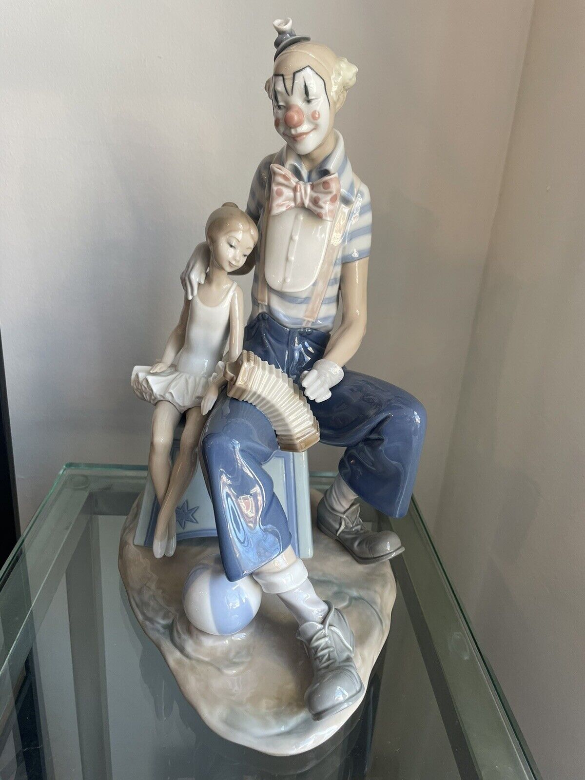 Lladro collectible Figurine “Clown And Ballerina” Retired, Rare