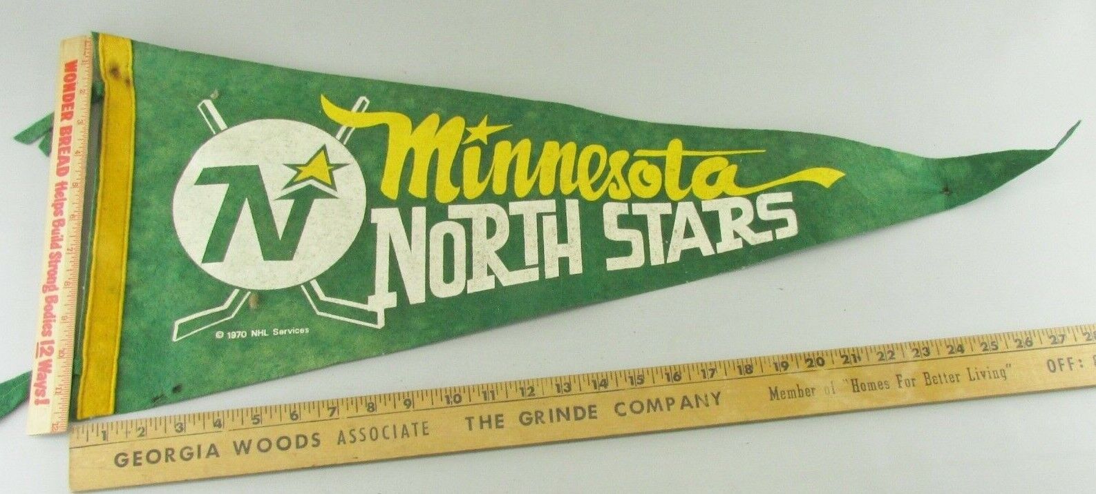 VTG Felt Pennant Historical Rare 1970  Minnesota North Stars 30\