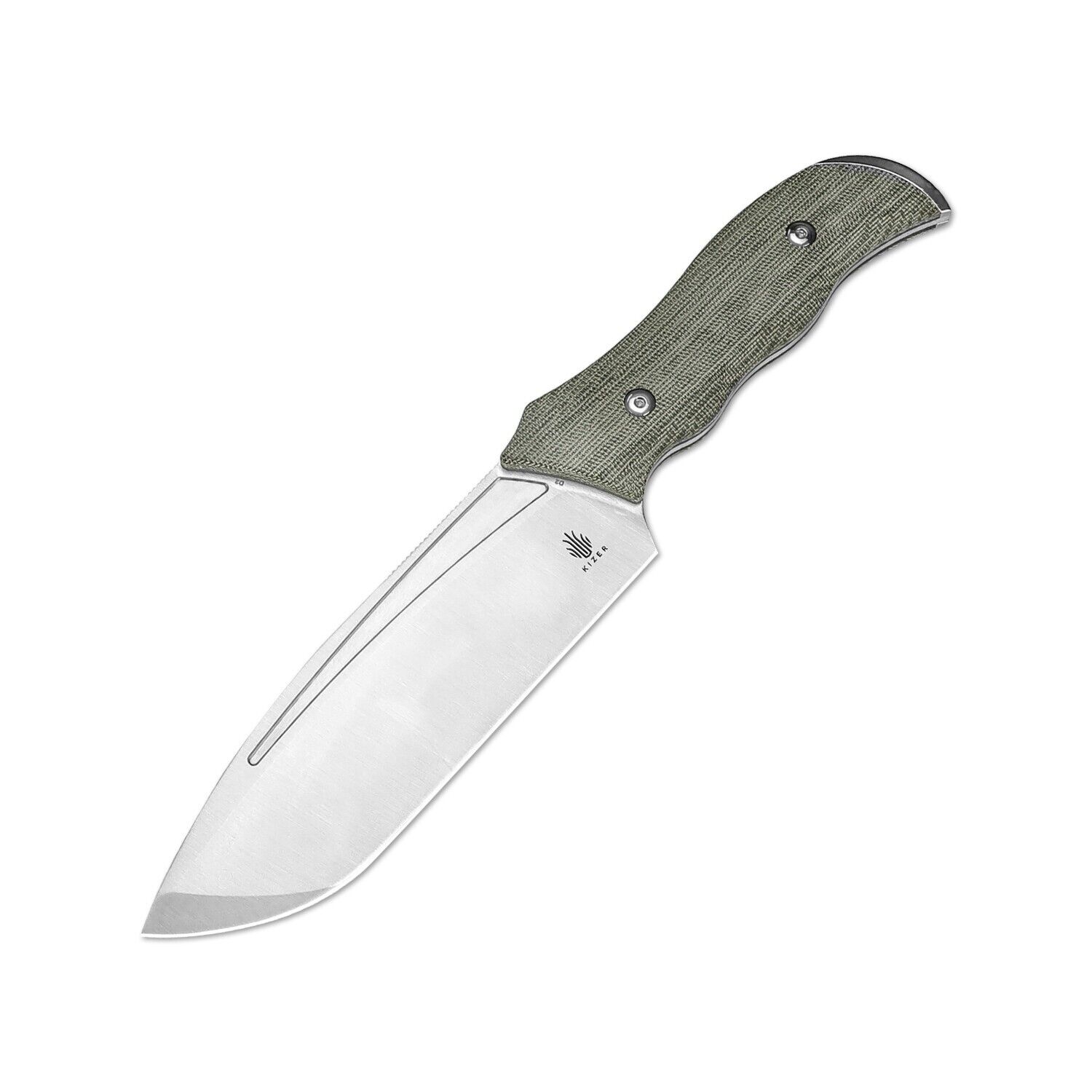 Kizer Metaproptizol Fixed Blade Knife, D2 Steel, Green Micarta Handle, 1054A1