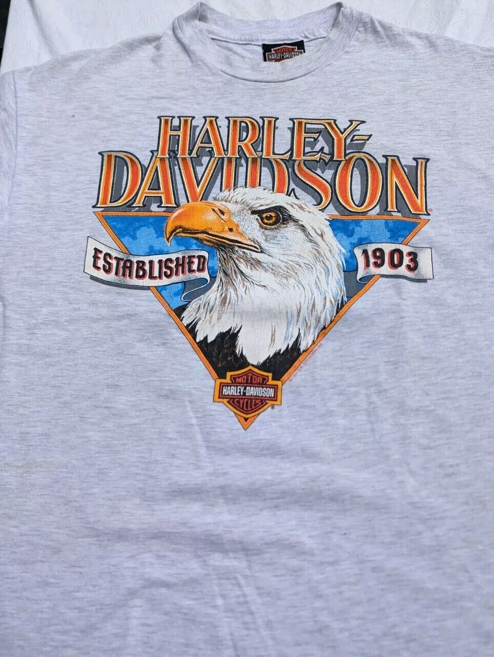 Vintage 1991 Harley Davidson Eagle Established 1903 T-Shirt Men 