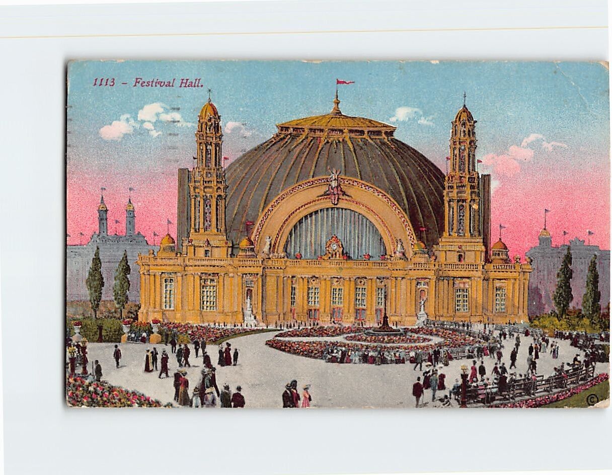 Postcard Festival Hall Panama Pacific International Exposition California USA