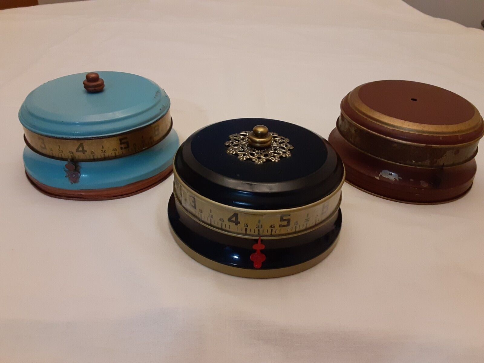 Rotary (tape Measure) wind Up Deck Clocks and Parts.