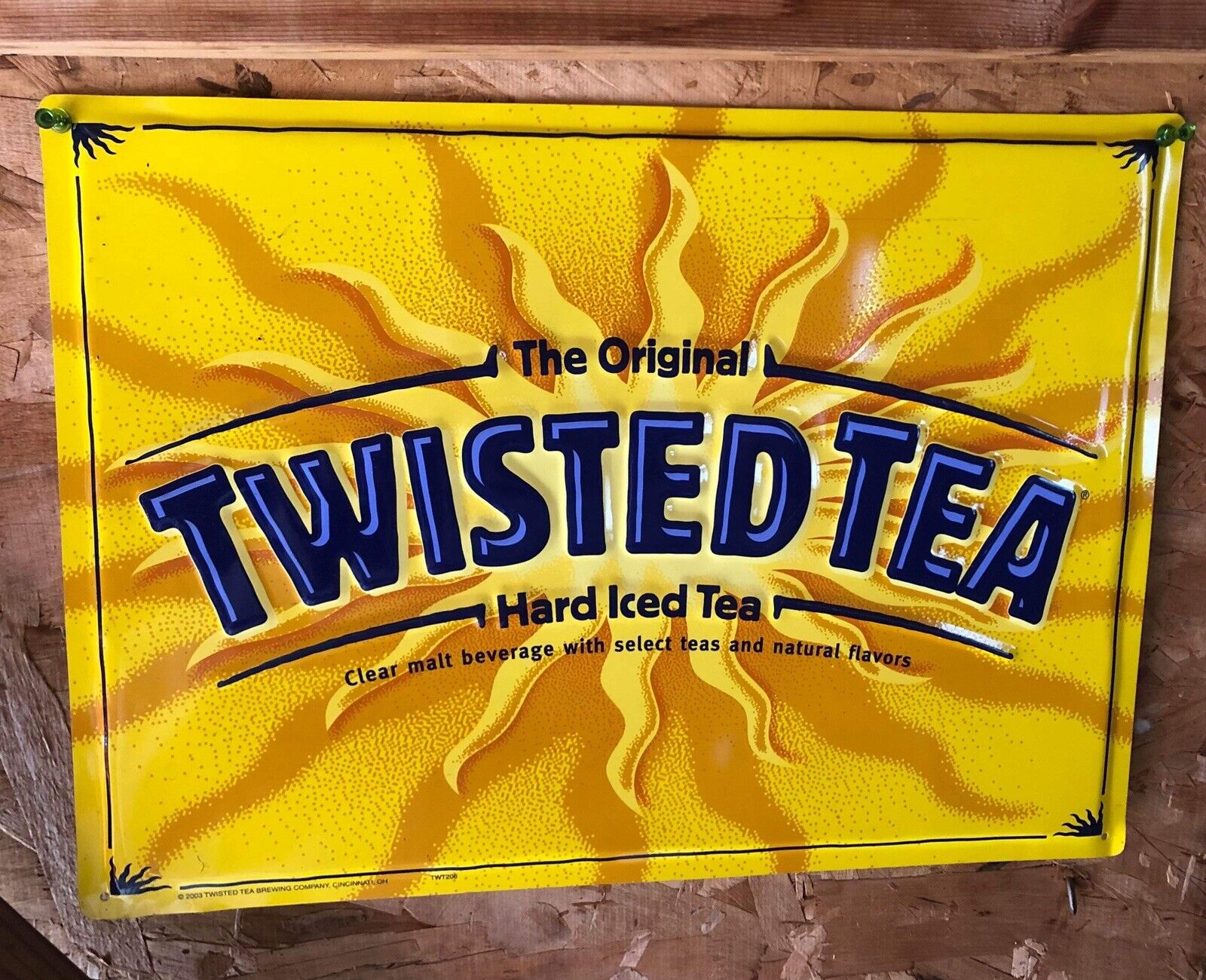 Twisted Tea Hard Iced Tea Metal Bar Sign - 17.5x13.5\