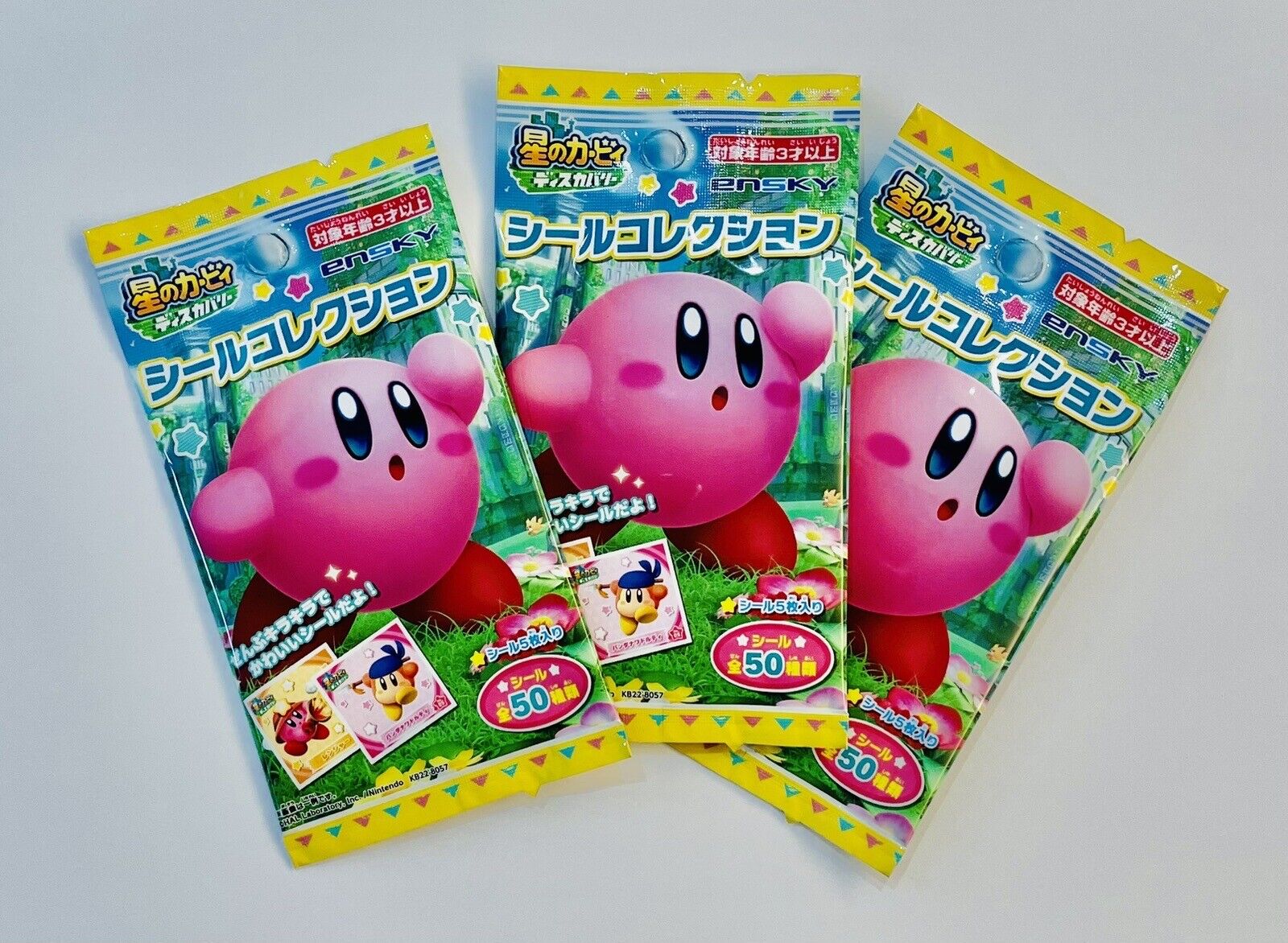 Nintendo Kirby Sticker 3 Packs 15 Stickers New Sealed from Japan