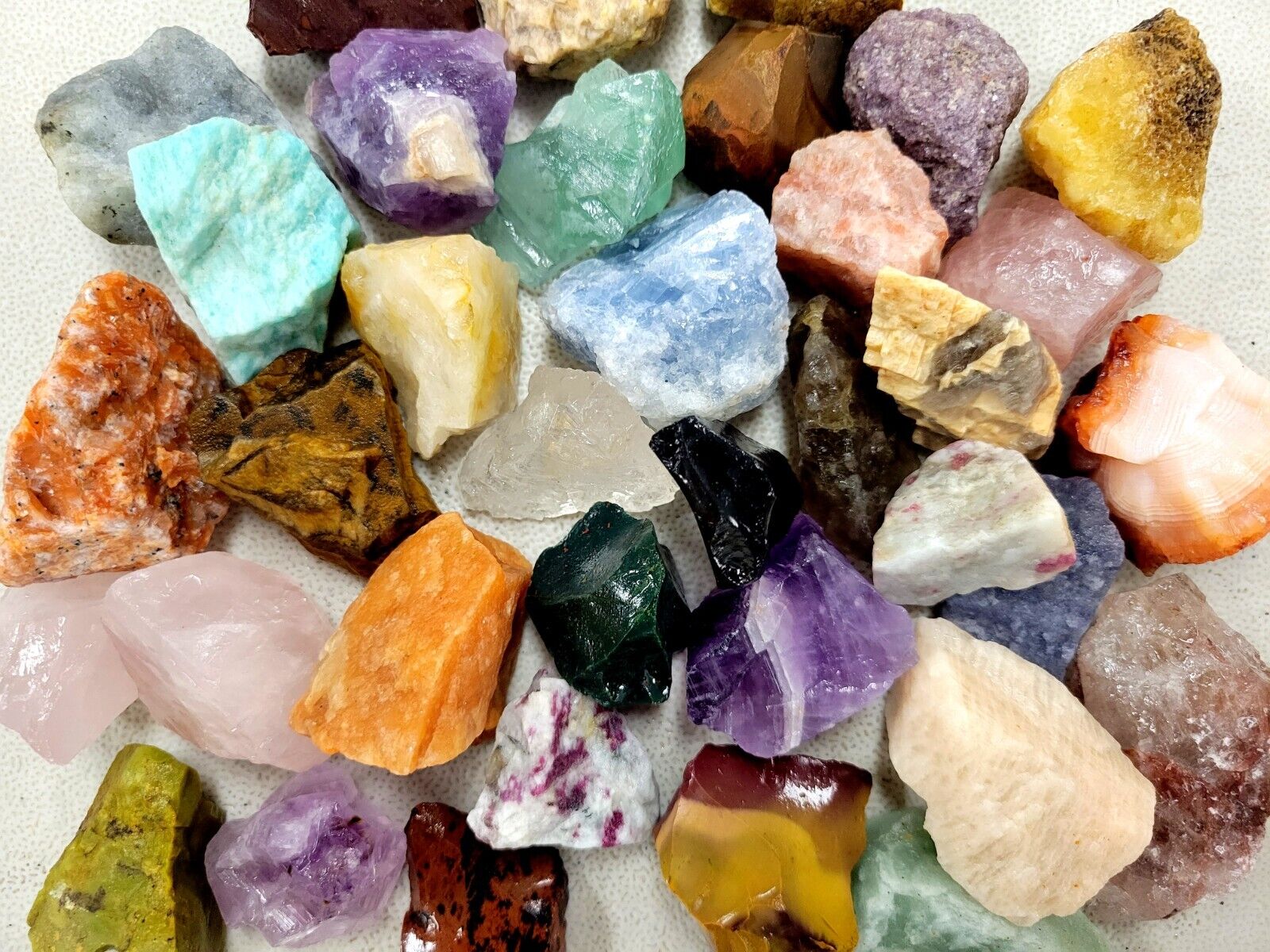 Natural Crystals & Stones Raw Rough Bulk Wide Variety Healing Gemstones