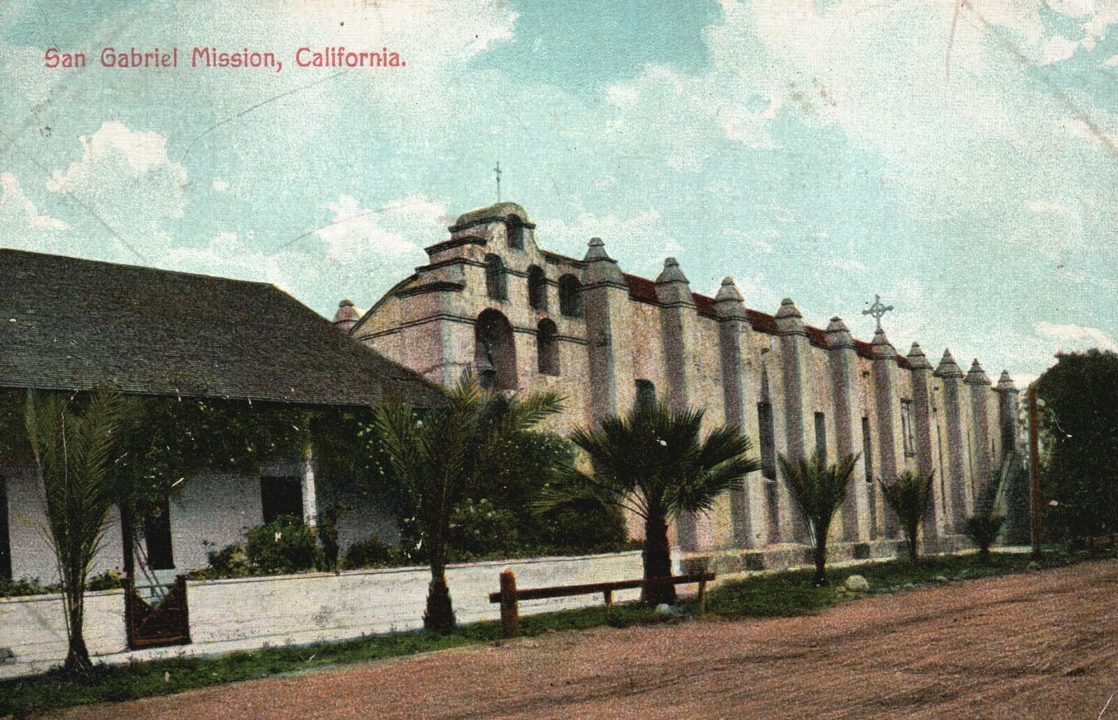 Vintage Postcard 1910\'s San Archangel Gabriel Mission Los Angeles California CA