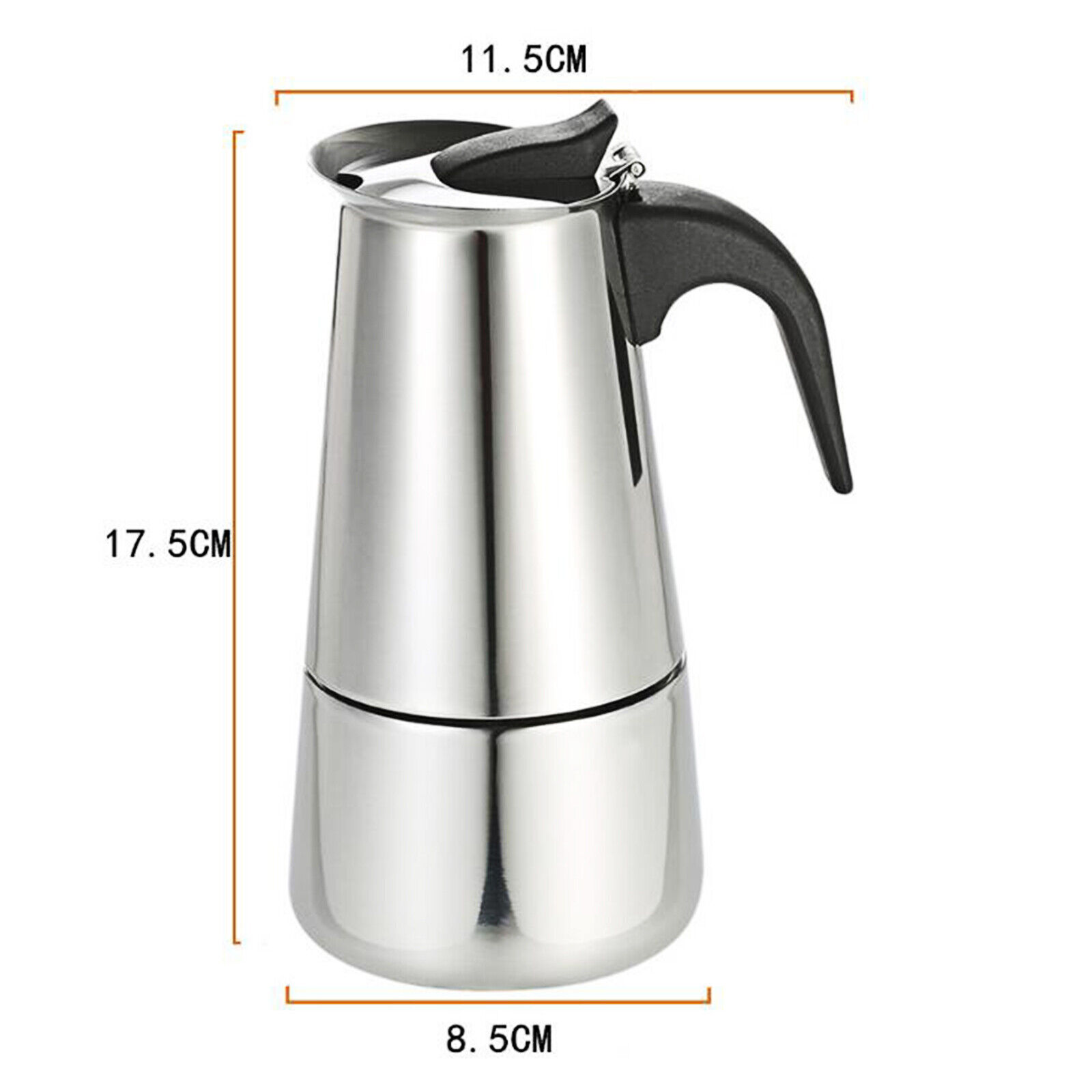 Coffee Espresso Maker Stovetop Moka Pot 4/6/9 Cup Stainless Steel Coffee Maker 