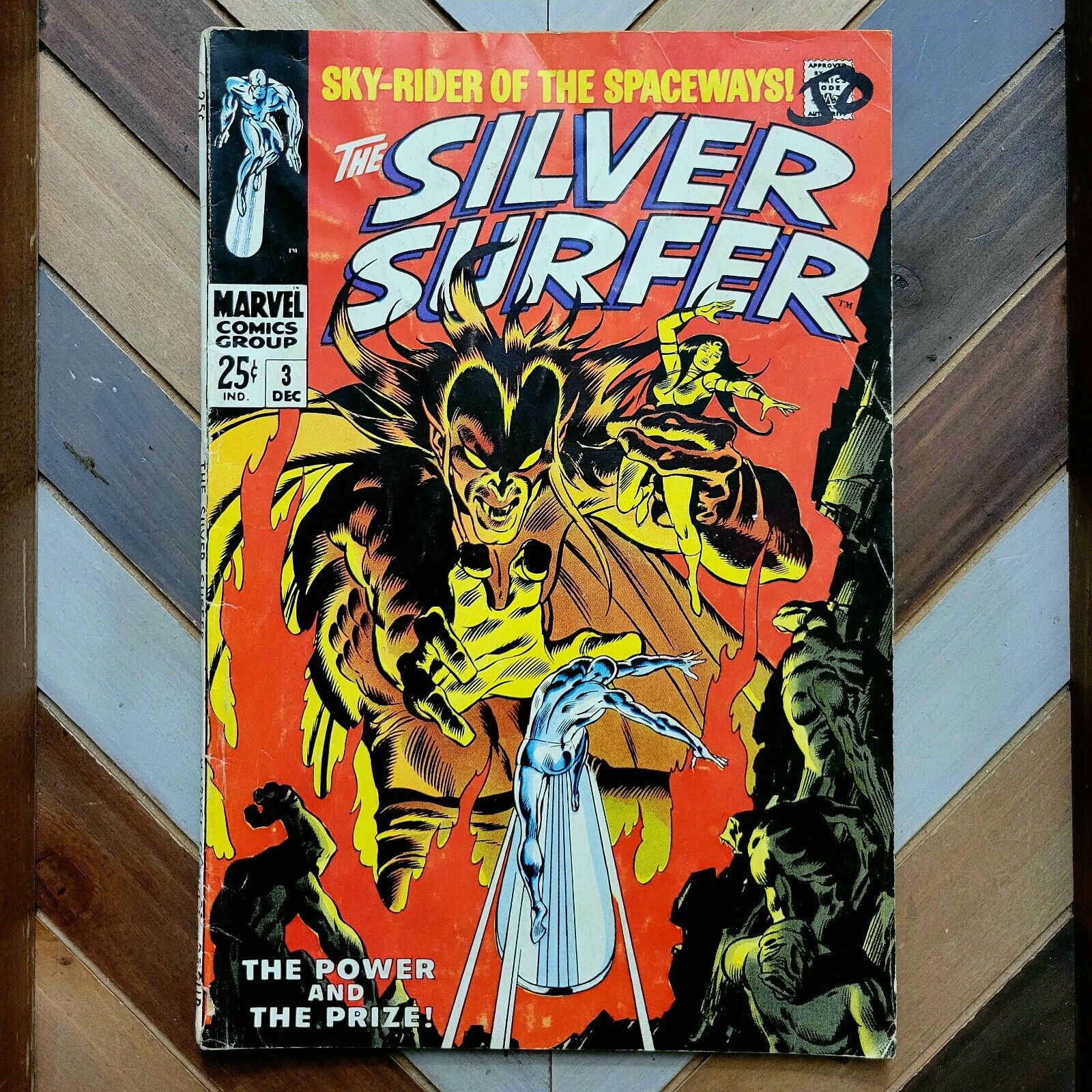THE SILVER SURFER #3 VG 4.0 Marvel 1968 KEY 1st App MEPHISTO Buscema Art WATCHER