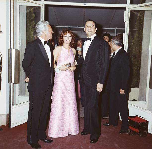 Dino Risi and Vittorio Gassman at Cannes Film Festival in 1975 in - Old Photo
