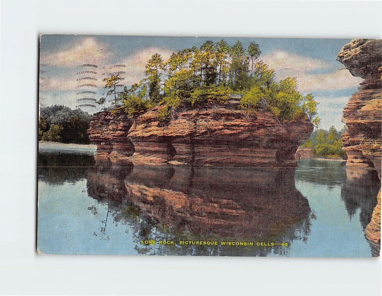 Postcard Lone Rock Wisconsin Dells Wisconsin USA