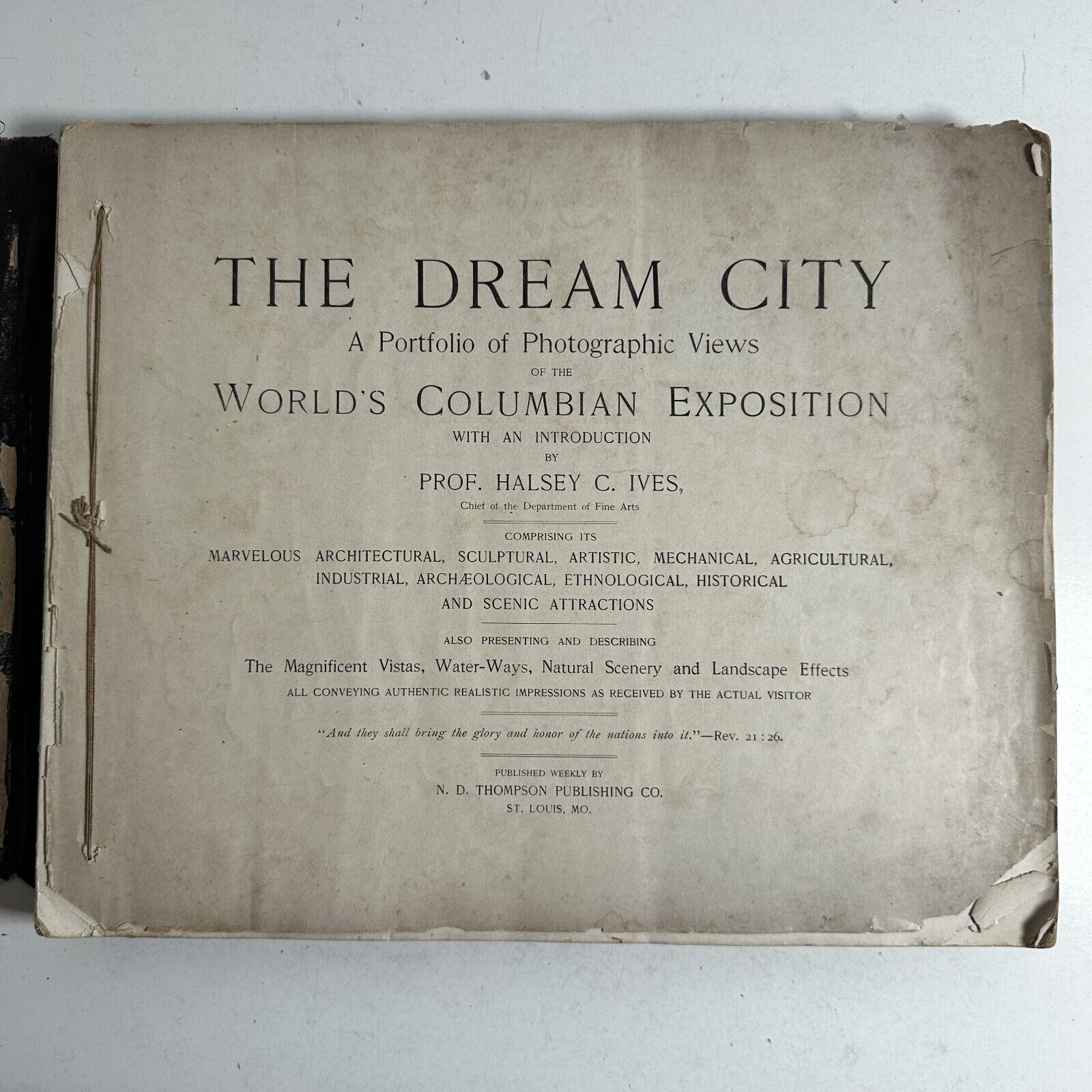 1893 Antique \'The Dream City\' Chicago World\'s Fair Views Exposition Portfolio