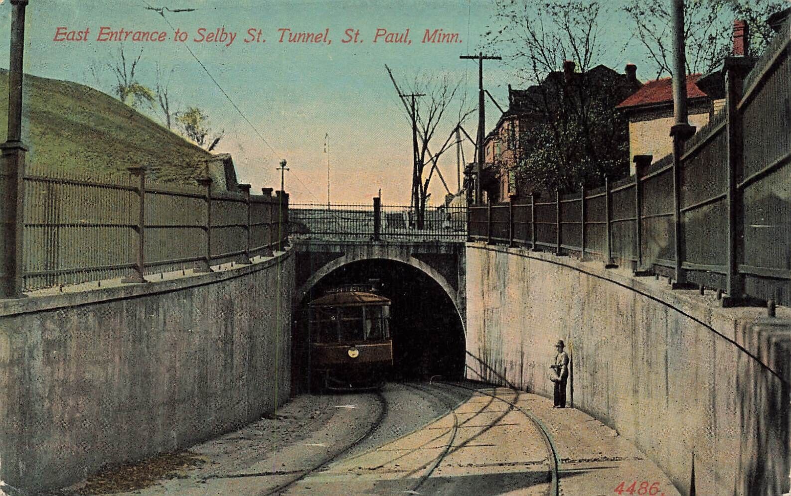 Postcard East Entrance Selby St Tunnel St Paul Minnesota Ramsey County