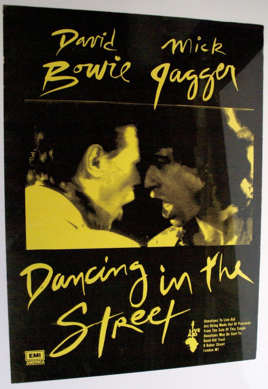 David Bowie Mick Jagger Poster Original US Promo  Dancing In The Street 1985