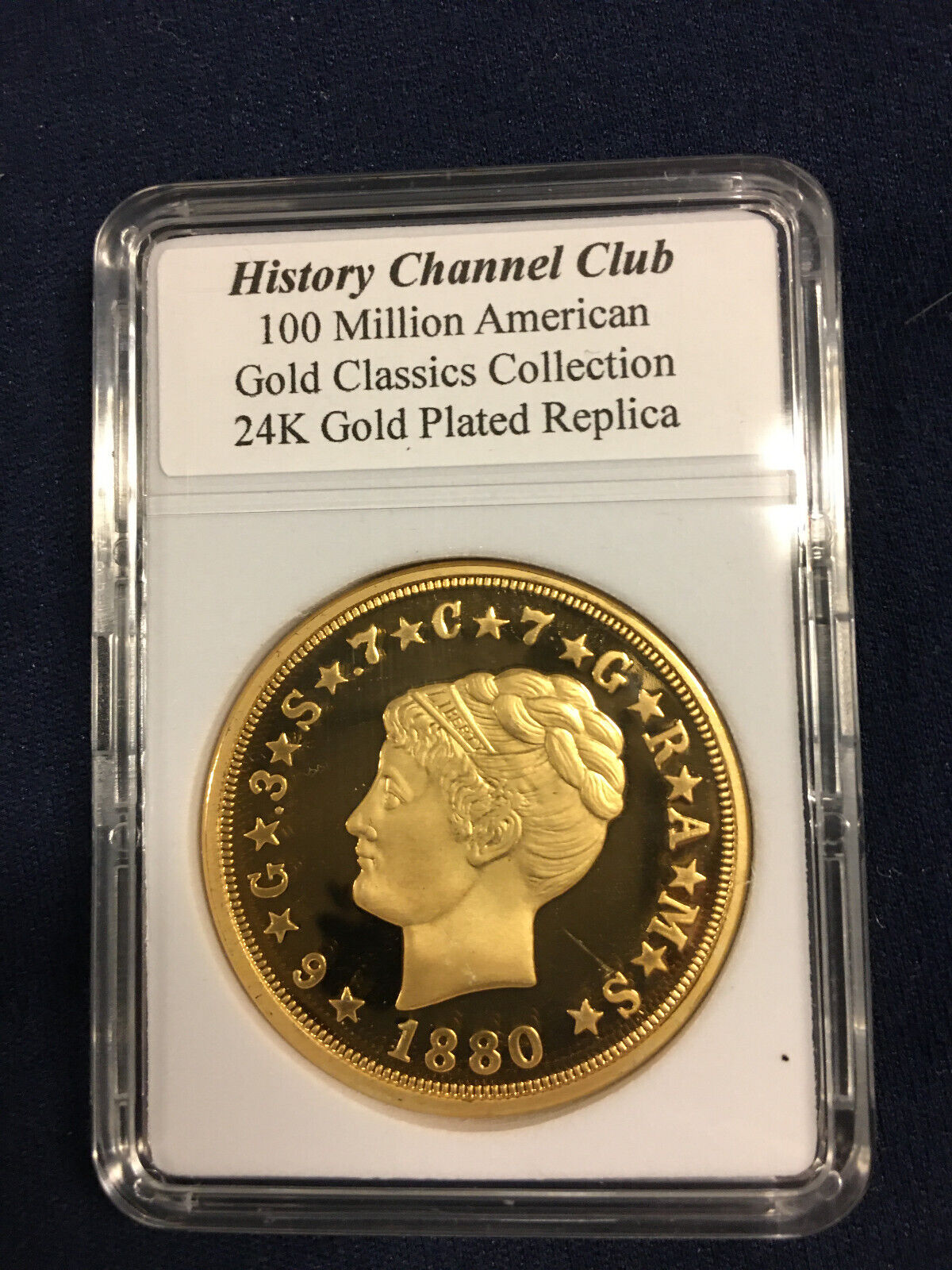 One Rare History Channel 100M Gold Coin (2010) Layered In 24k Gold in 2\