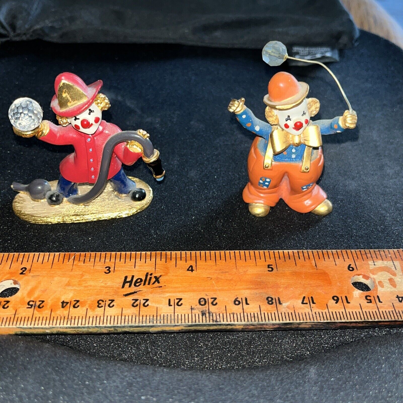 Spoontiques pewter clowns Fire Person / Circus Clown Swarovski Crystal