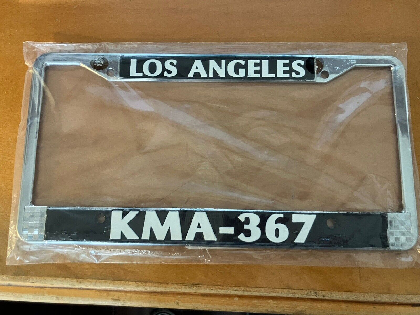 NEW LAPD GENUINE POLICE KMA-367 CHROME METAL LICENSE PLATE FRAME  CHP 11-99 NEW
