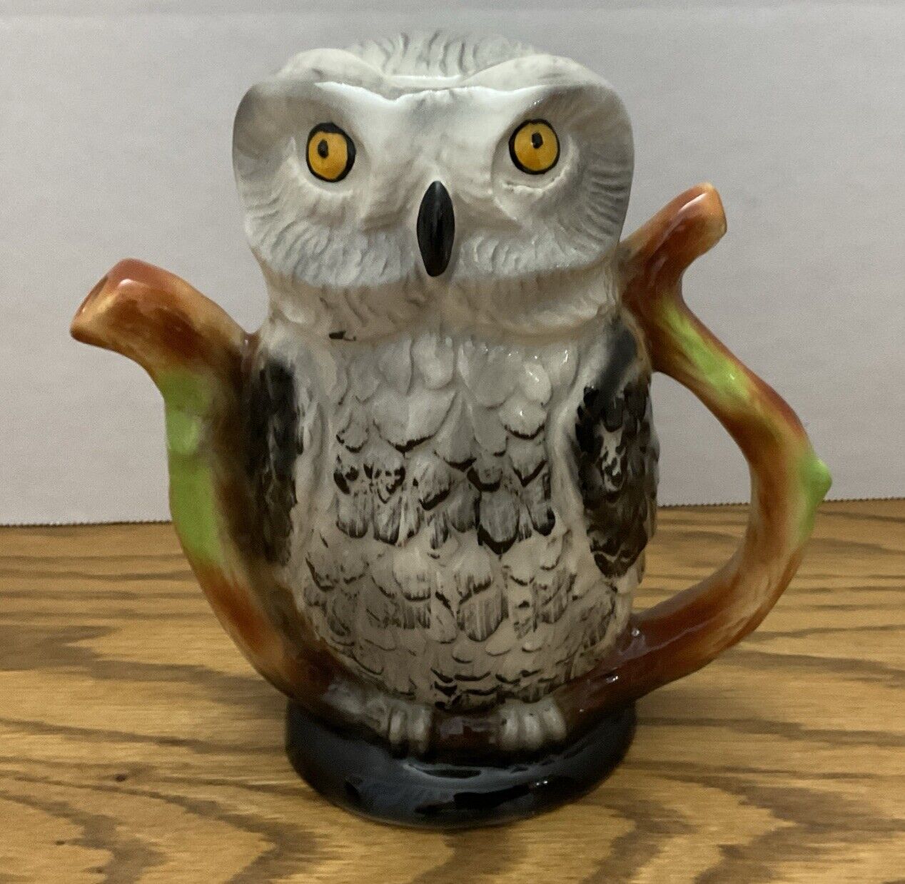 Owl On A Branch Teapot By Tony Wood