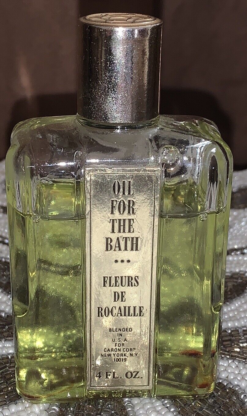 CARON Fleurs de Rocaille Perfume BATH OIL 4 Oz - LARGE BOTTLE RARE VTG