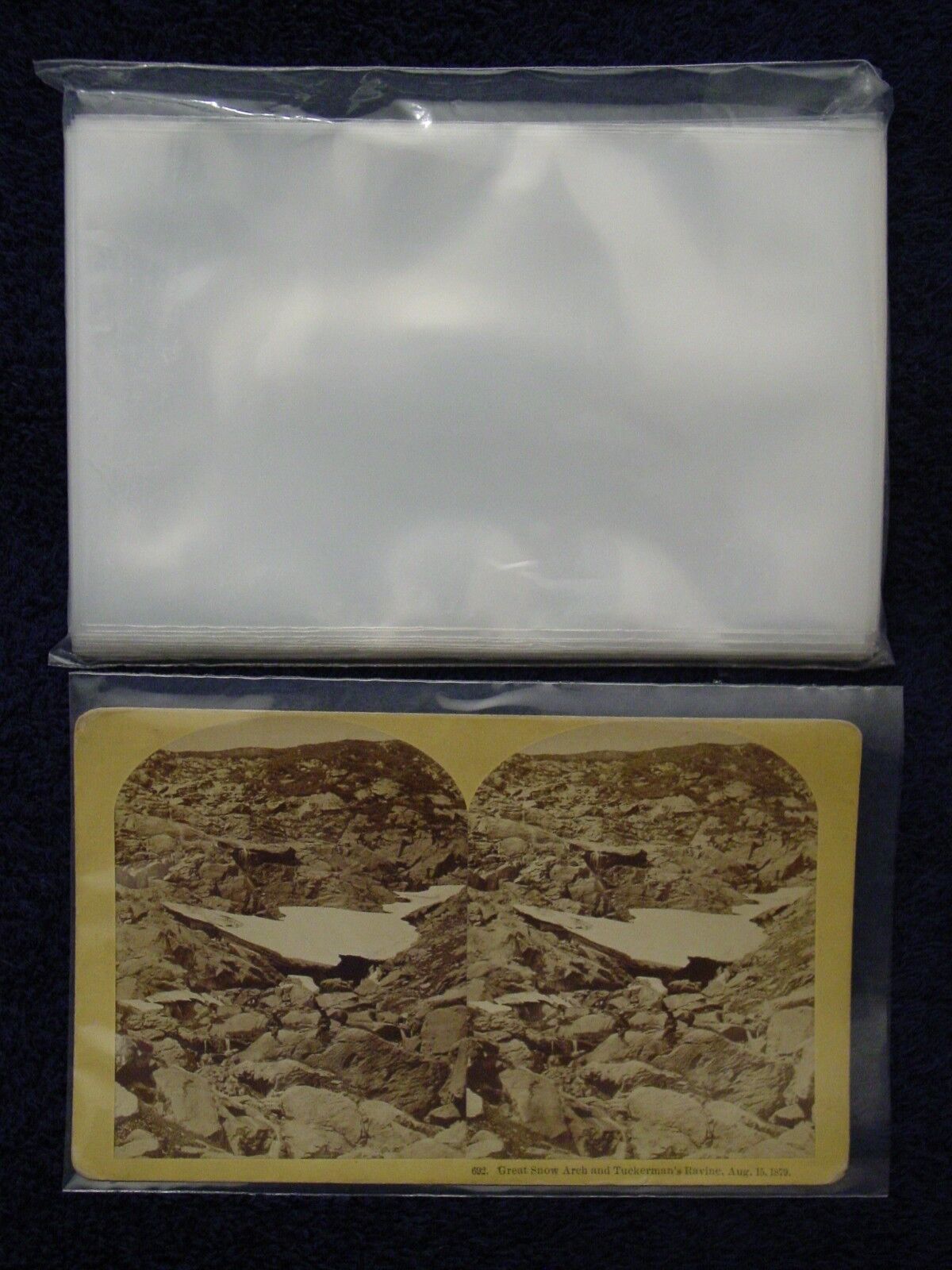 50 LARGE Stereoview SLEEVES Pack/Lot ~ Photo Archival Safe Acid Free Bag 2.5 Mil