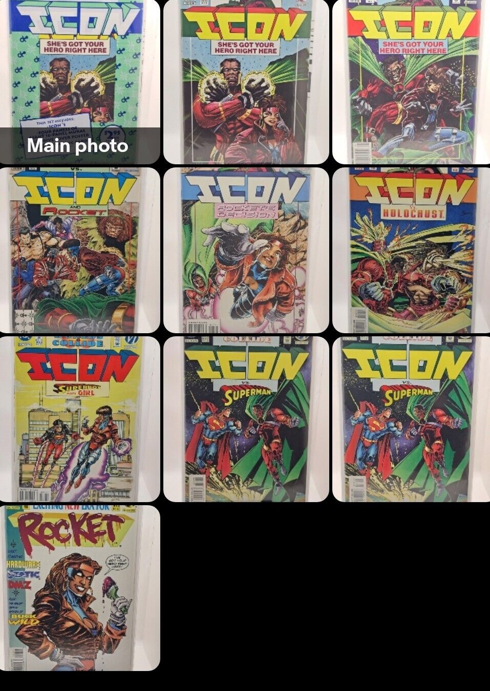 ICON #1  POLYBAGGED & NEWSSTAND DC MILESTONE 1ST APP LOT 6 7 10 15 16 22
