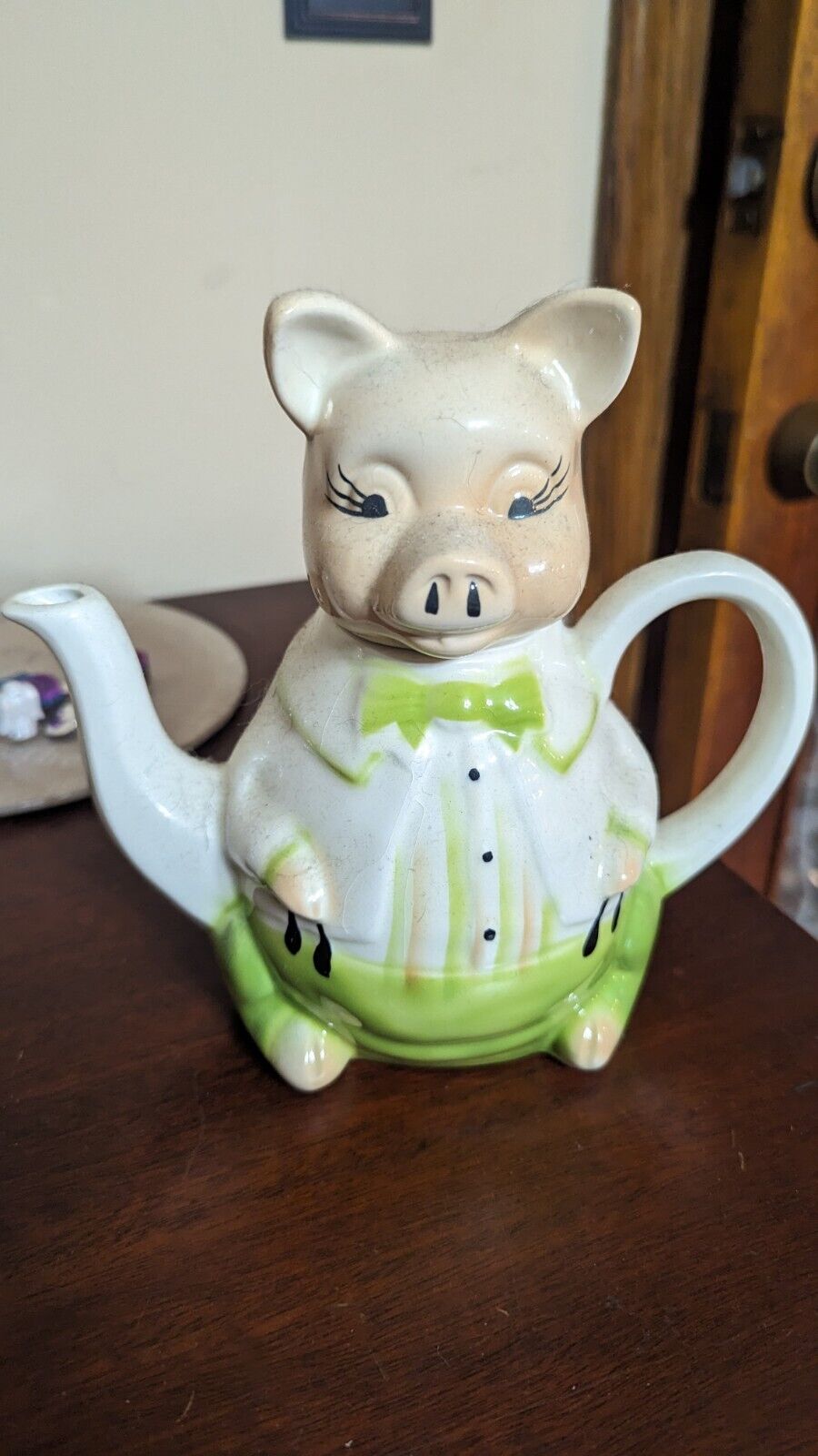 Tony Wood Ceramic Master Piggy Pig 7” Tea Pot Made in England