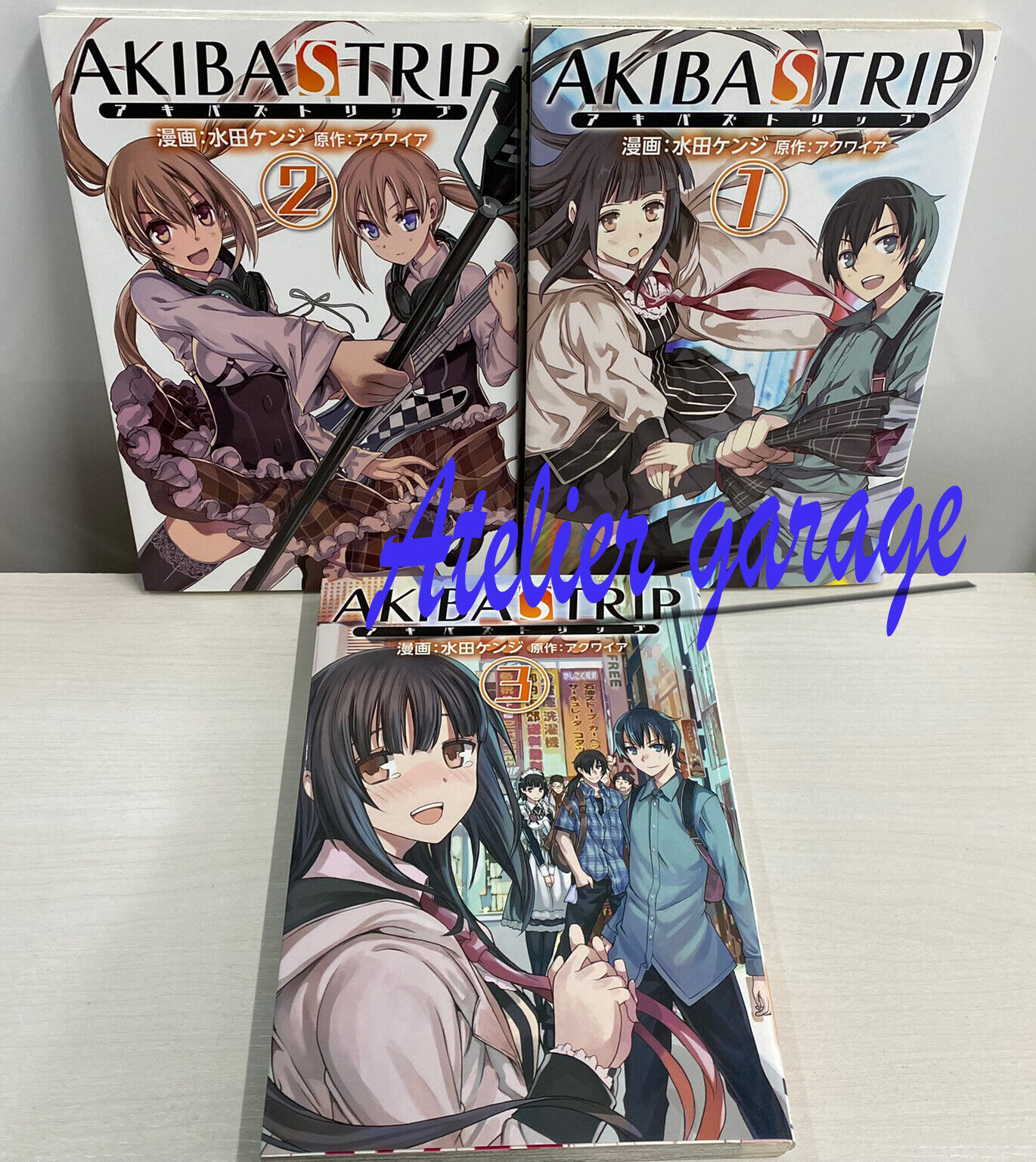 USED AKIBA’S TRIP Vol.1-3 Set Japanese Manga Dengeki Comics
