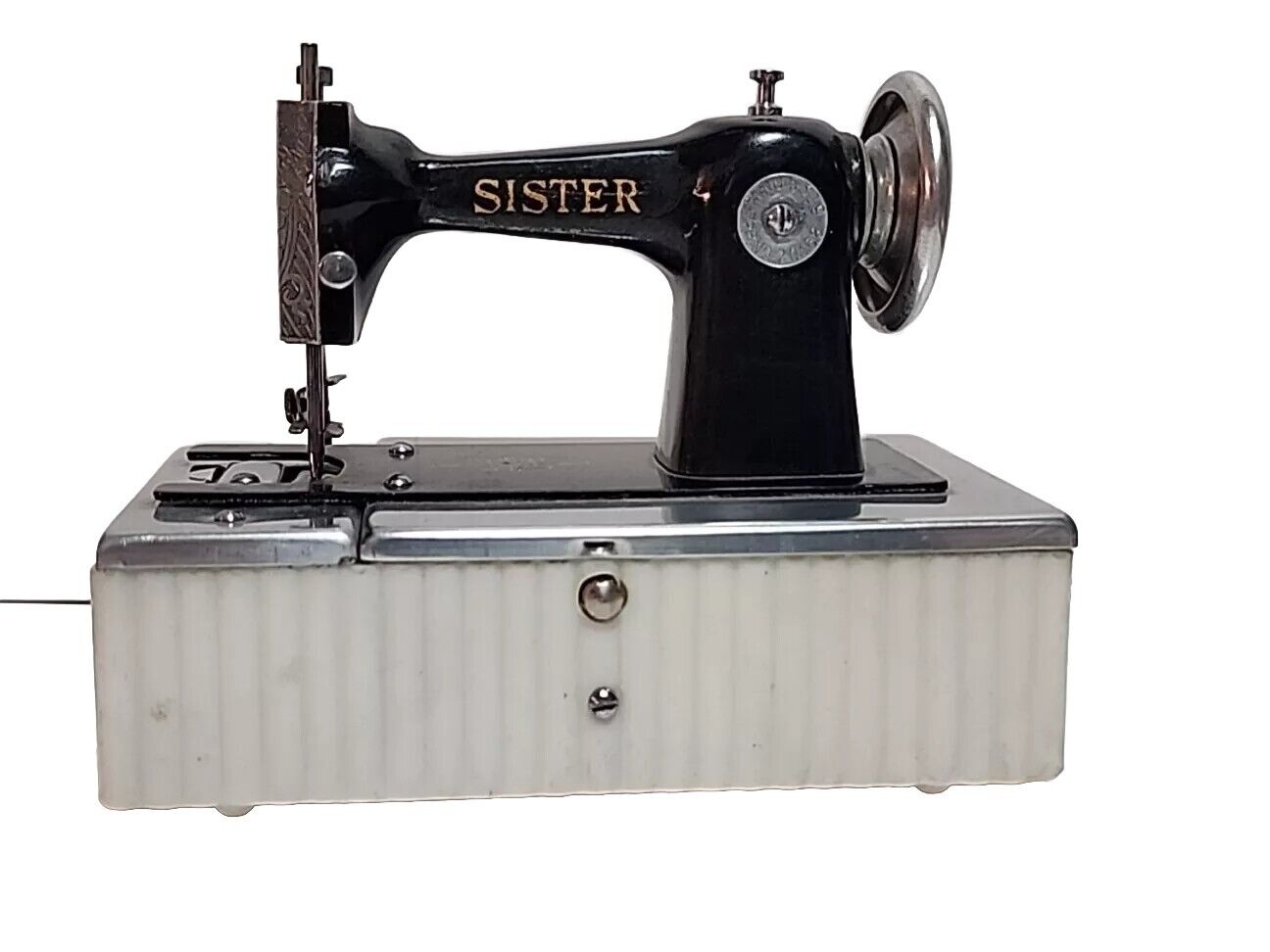 Occupied Japan MIOJ SISTER Sewing Machine Table Lighter & Cigarette Box JGBx26