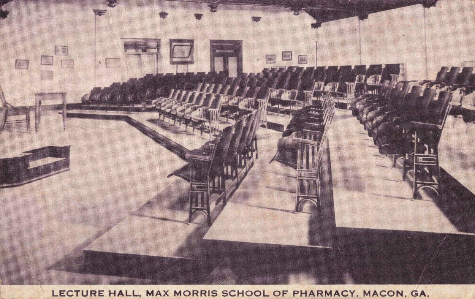 Lecture Hall Max Morris School of Pharmacy Macon Georgia GA c1910 Postcard