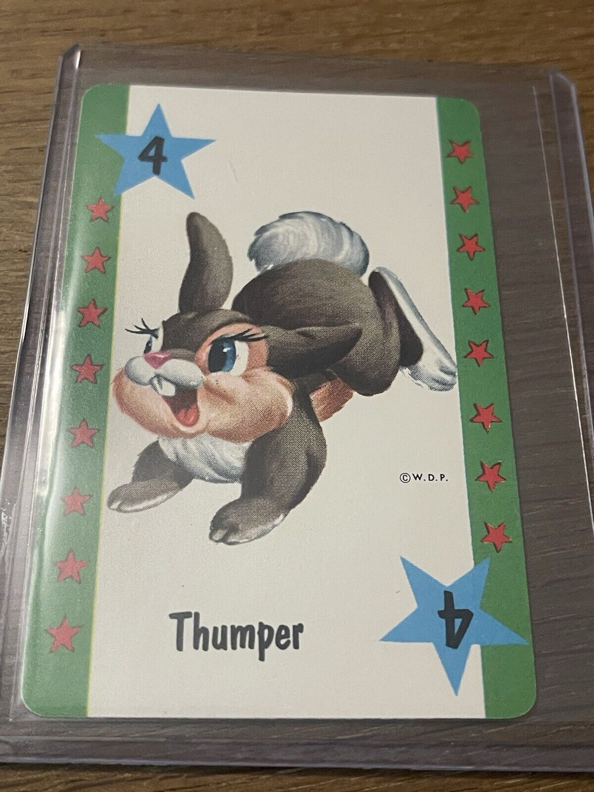 Vintage Rare Walt Disney Productions 🎥 Card Game Thumper Bambi Playing Card