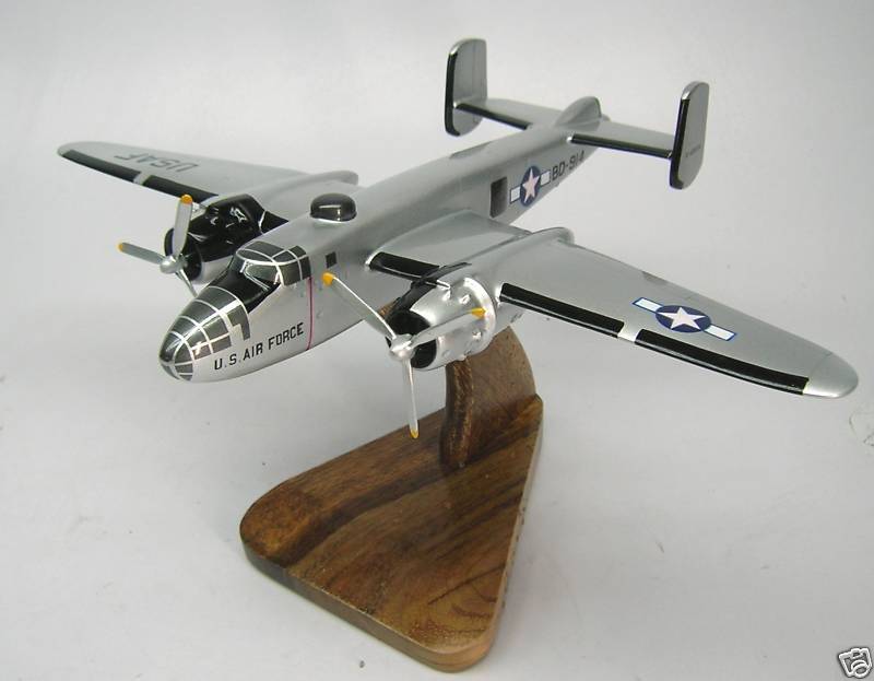 B25 Mitchell Falcon North American Airplane Handcrafted Wood Model Regular New