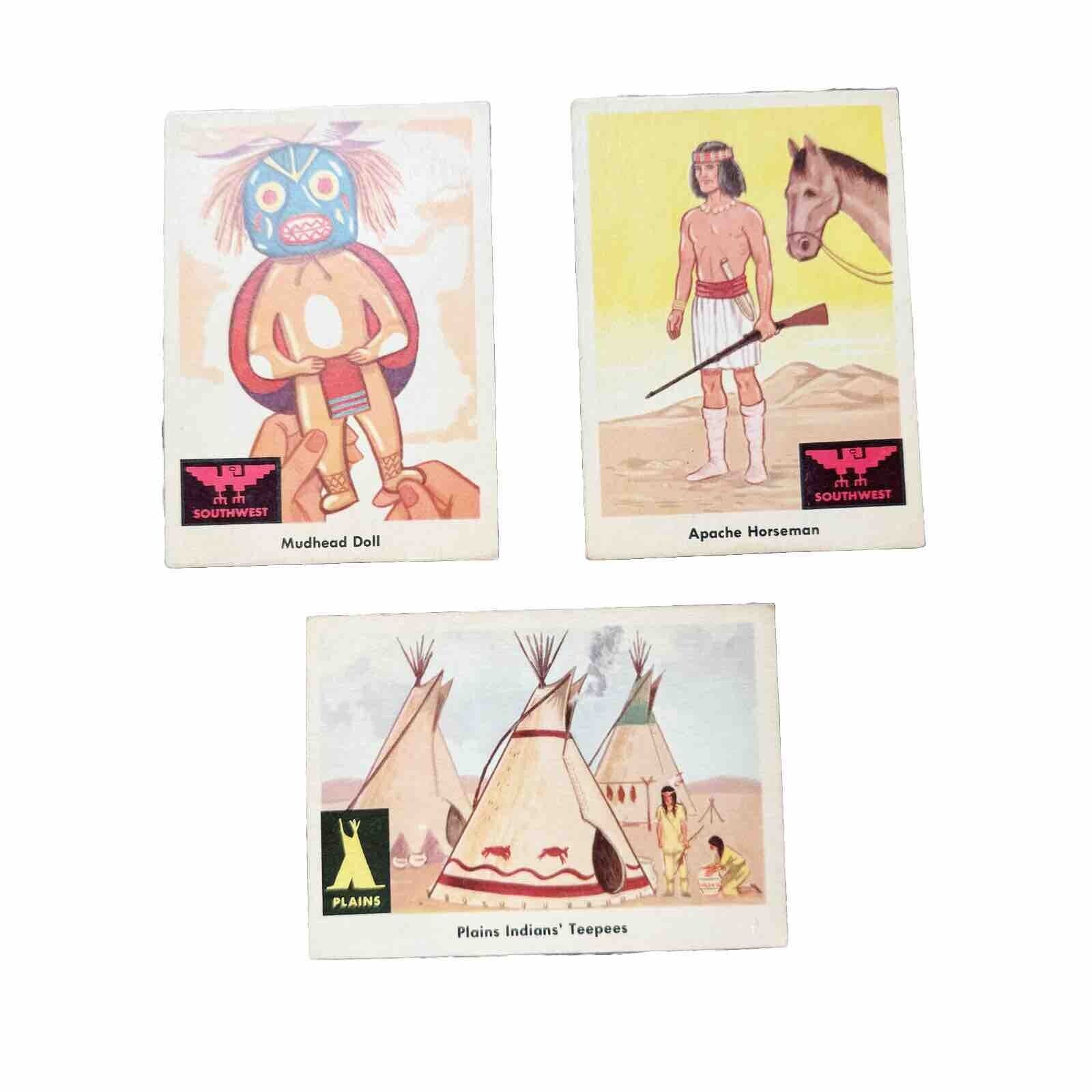 Vintage Fleer 1959 Indian Trading Cards Mudhead Doll Plains’ Indians Apache (3)