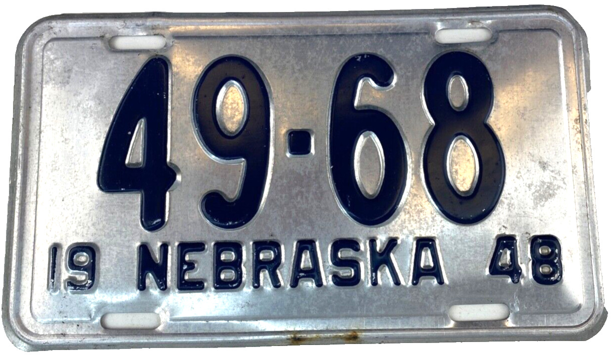 Nebraska 1948 Old License Plate Vintage Howard Co Man Cave Garage Wall Decor