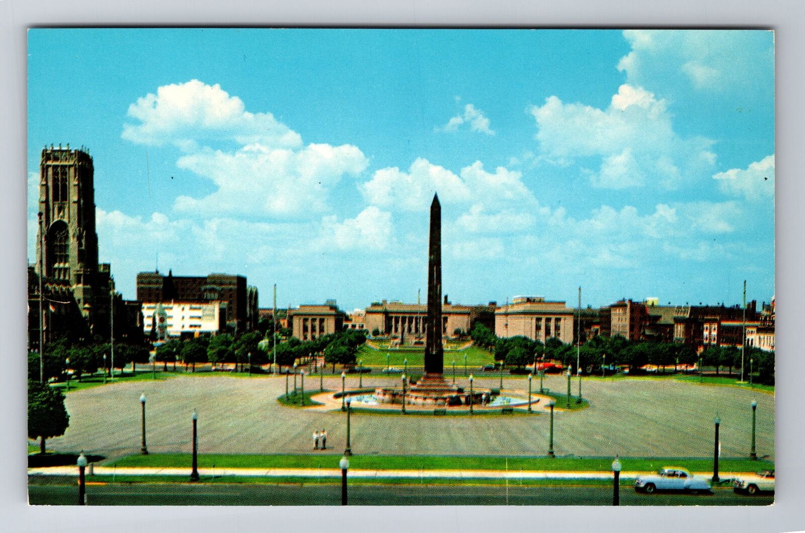 Indianapolis IN-Indiana, Indiana World War Memorial Plaza, Vintage Postcard