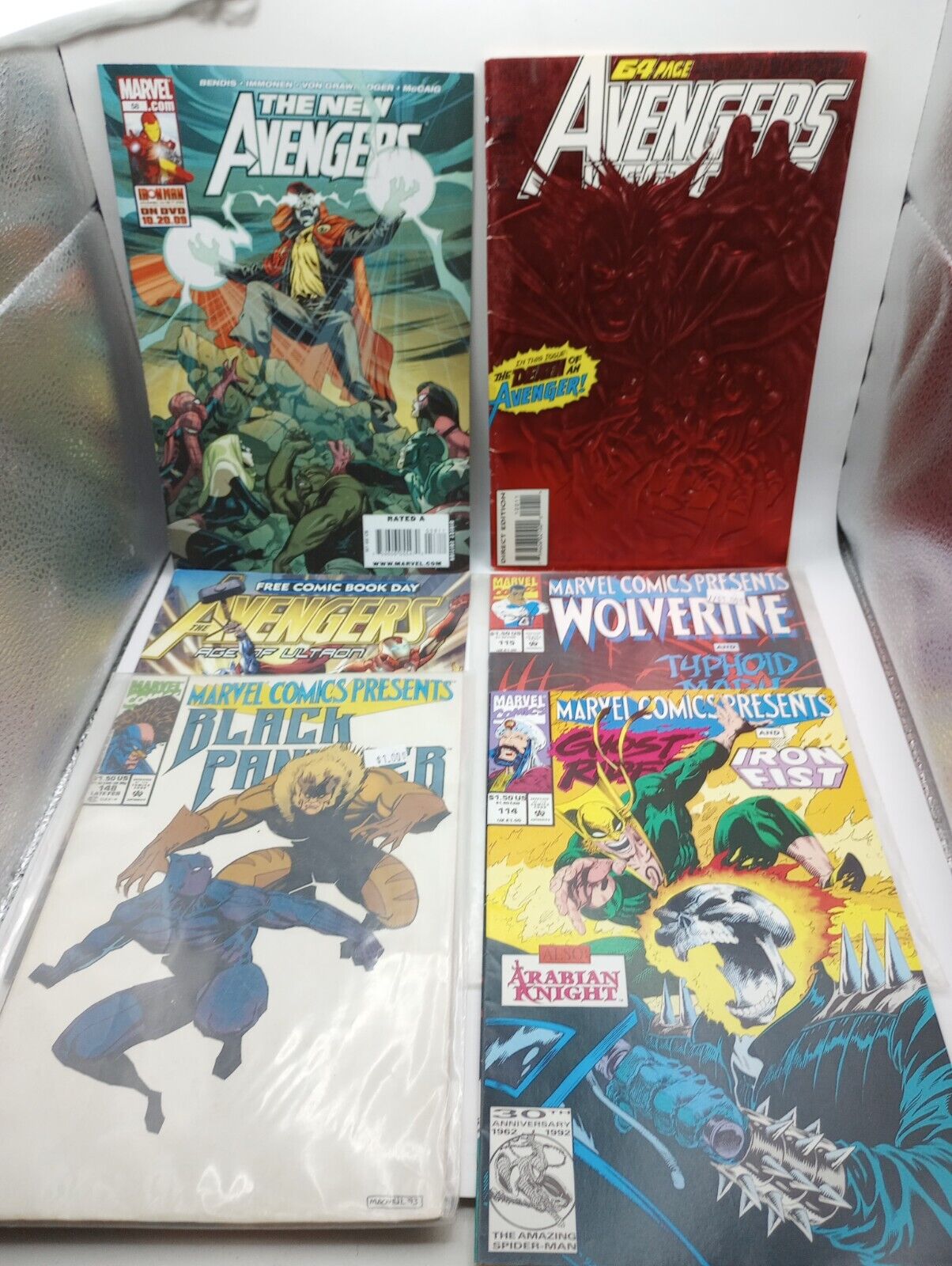Set of 6 Avengers & Wolverine & Black Panther Marvel Comic Books