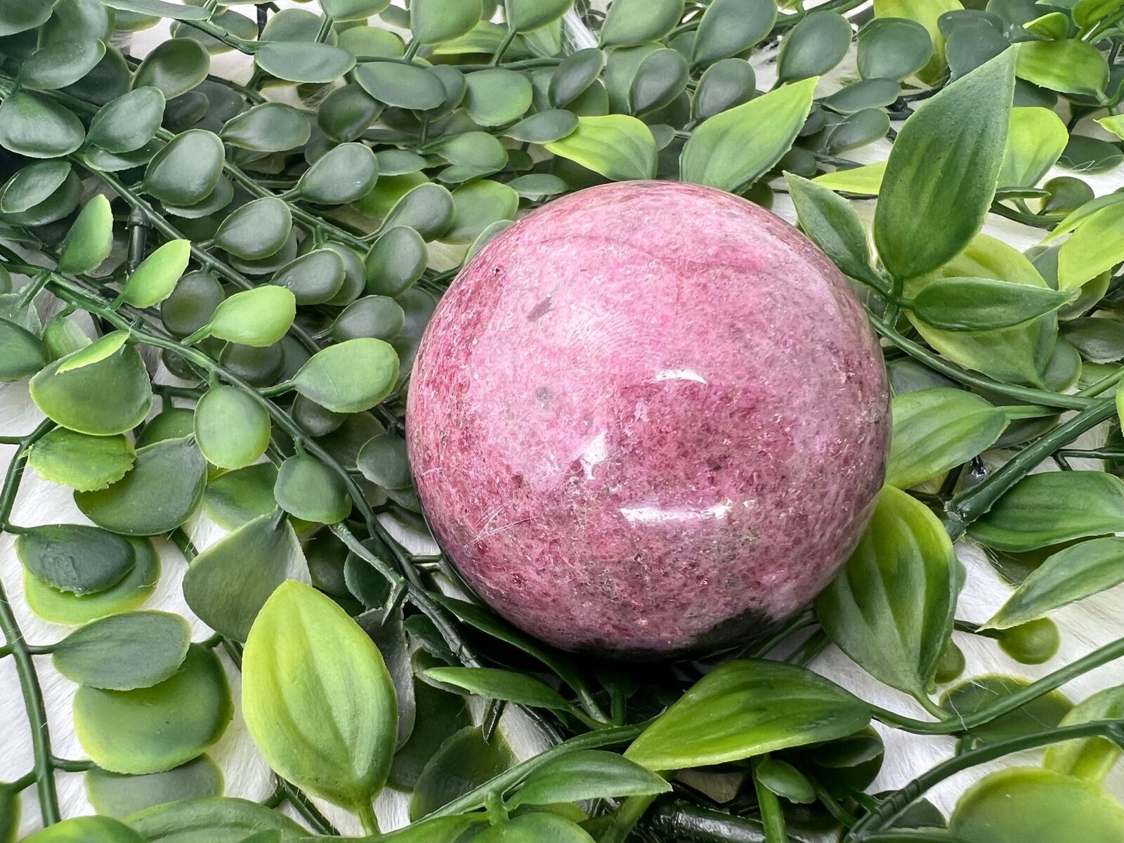 Rhodonite Sphere - High Quality Rhodonite Crystal Ball - 2.25\