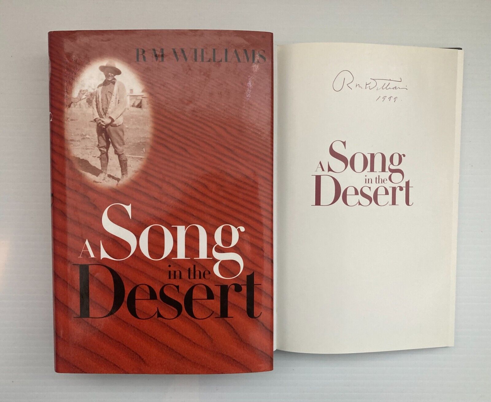 R M WILLIAMS A SONG IN THE DESERT RARE SIGNED BOOK COA