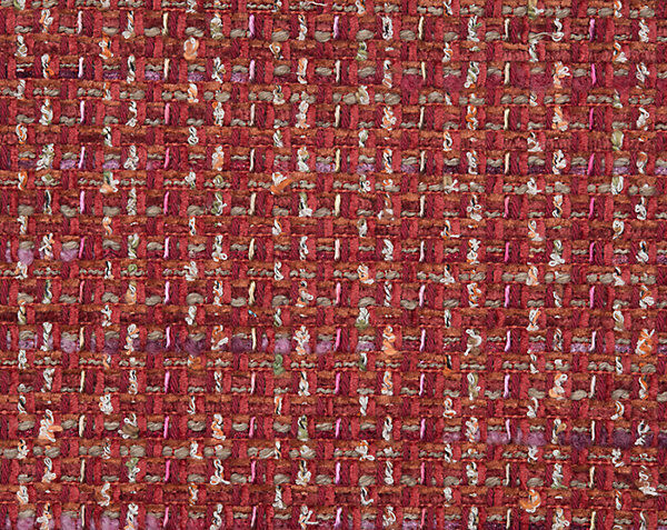 Hinson Scalamandre Mingled Tweed Chenille Upholstery Fabric- Confetti Red 1.6 yd