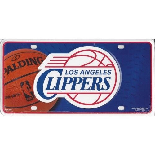 LOS ANGELES LA CLIPPERS TEAM LOGO NBA BASKETBALL METAL LICENSE PLATE MADE IN USA