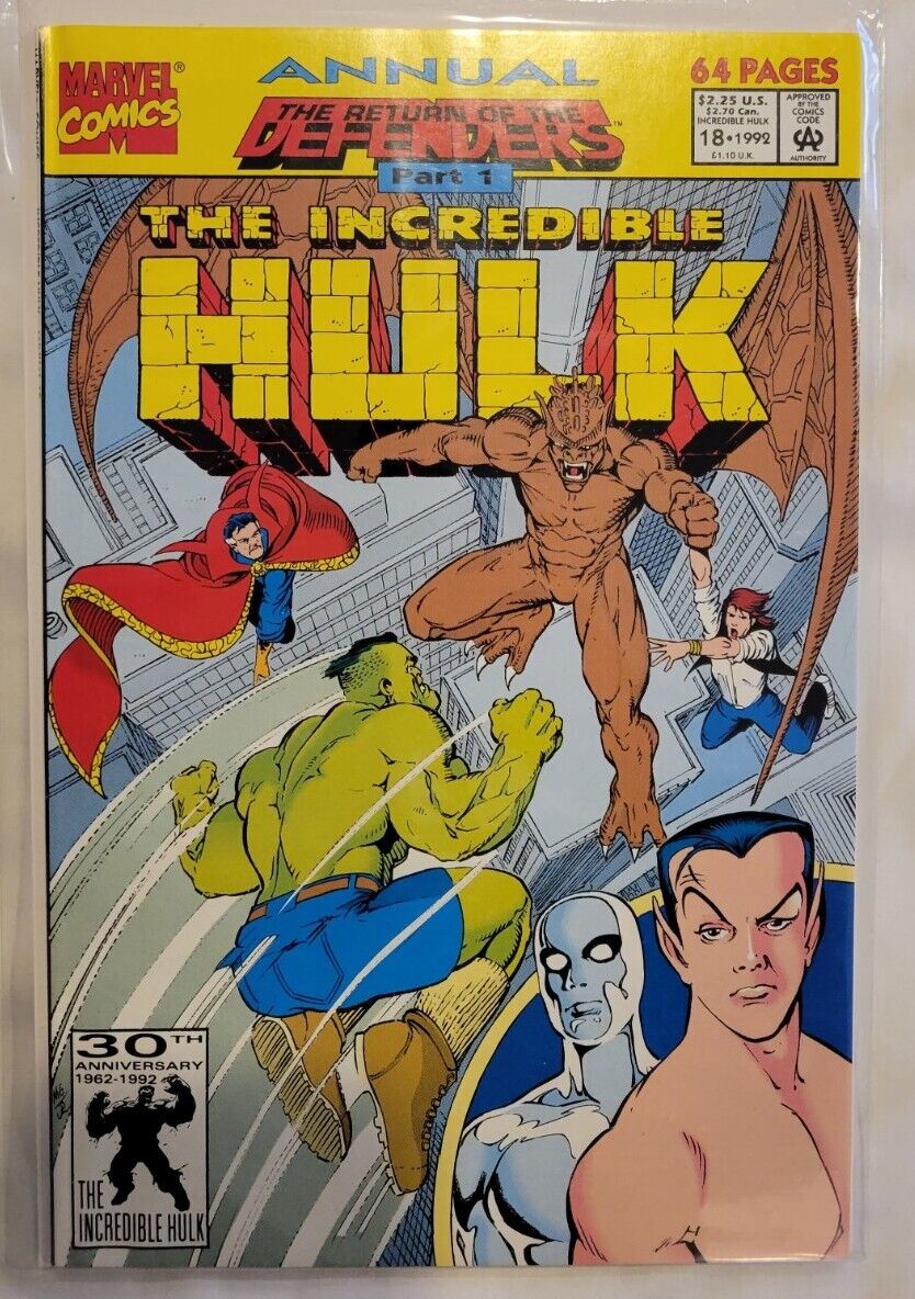 The Incredible Hulk Annual #18 Return of the Defenders Part 1 Marvel Comics 1992