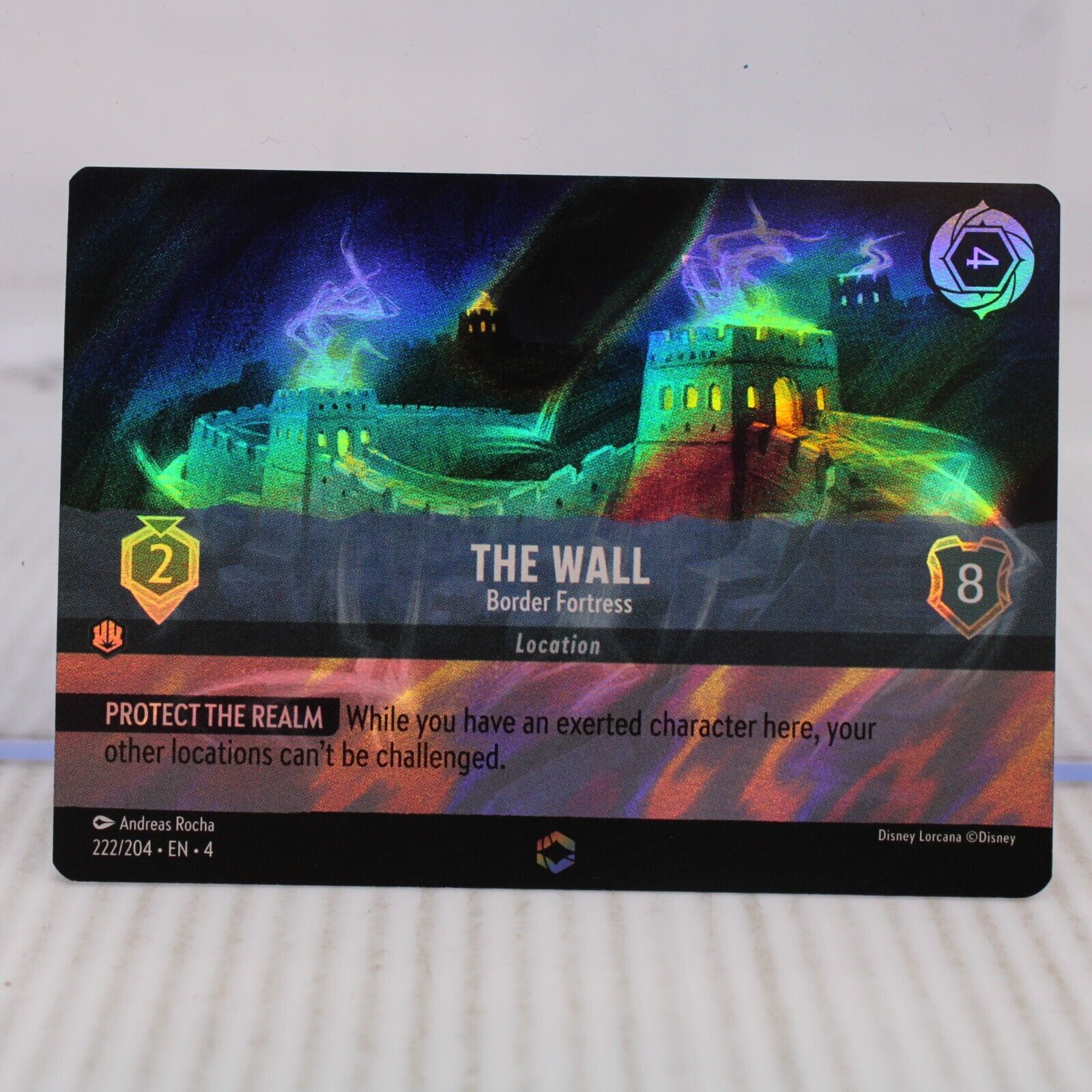 B2 Lorcana TCG Card Ursula\'s Return The Wall Border Fortress Enchanted 222/204