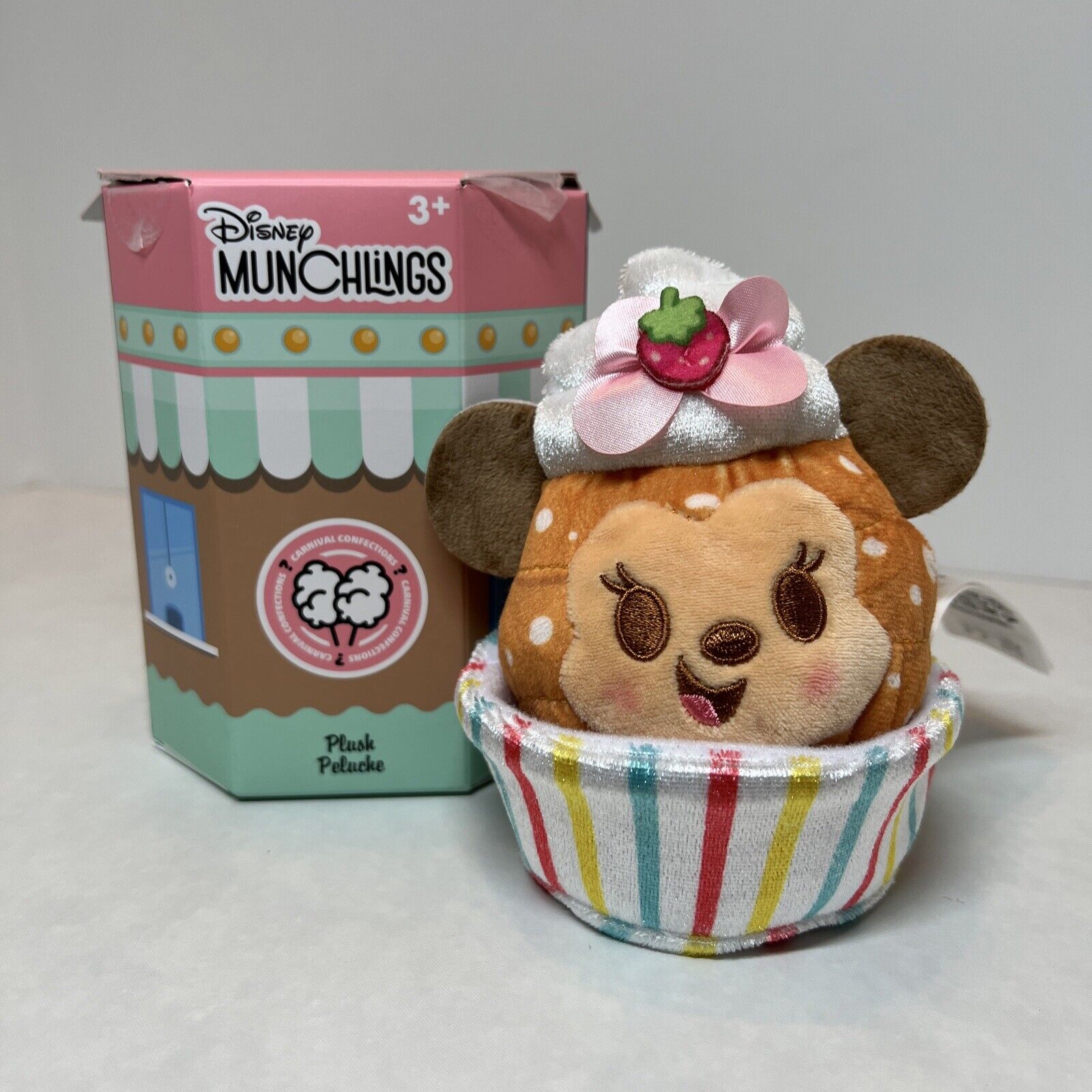 2024 Disney Parks Munchlings Carnival Confections Plush Minnie Mouse Funnel Cake