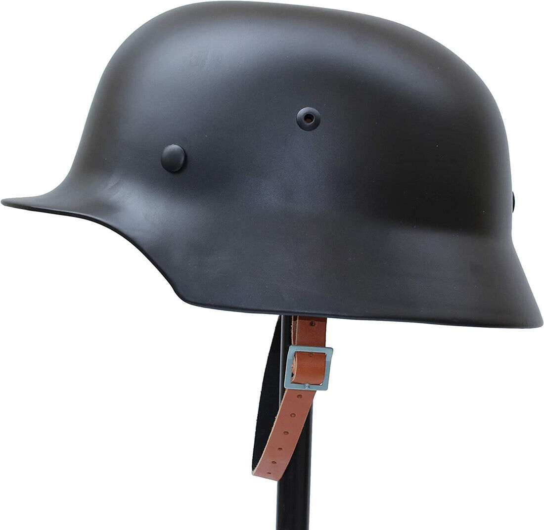 WW2 WWII German M35 Helmet Steel Stahlhelm Black Color