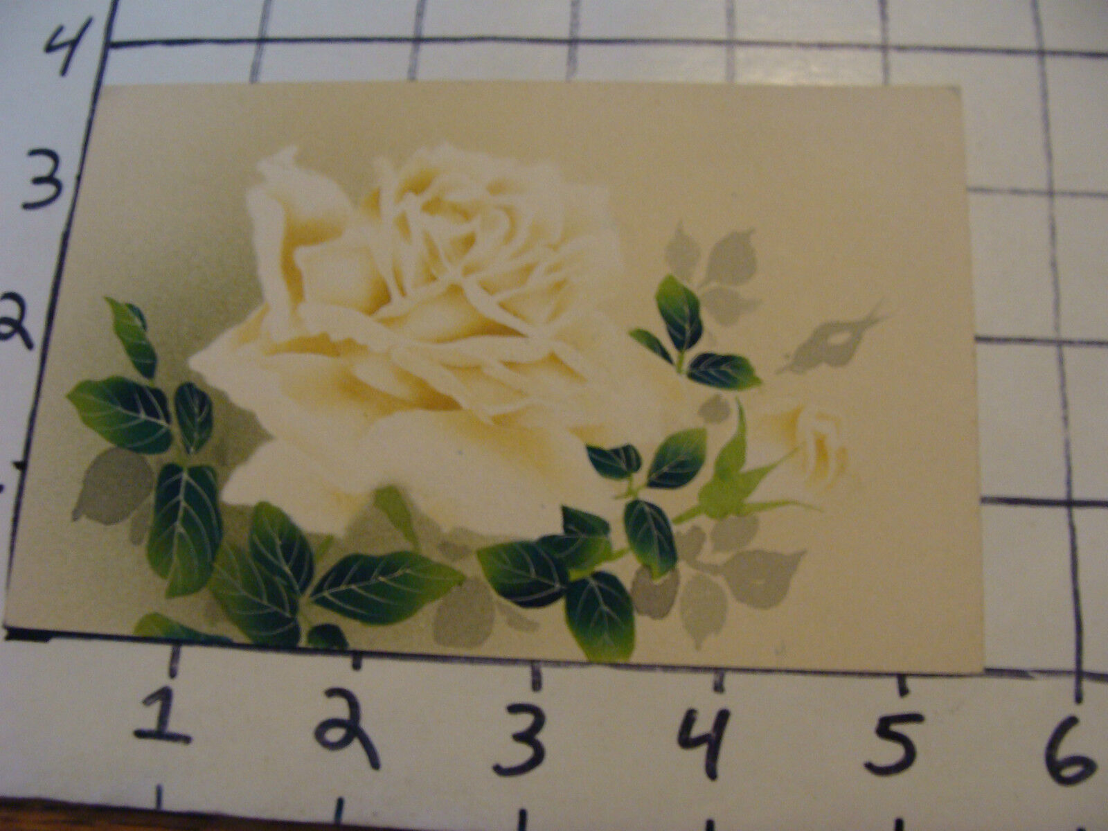 Vintage Unused Carte Postale Japanes Art floral #6 beautiful card undated GOLD