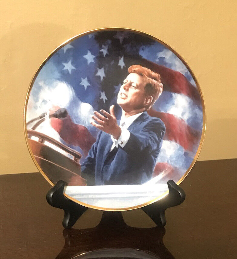 Franklin Mint, A Tribute To John F Kennedy Limited Edition Plate W/ Stand