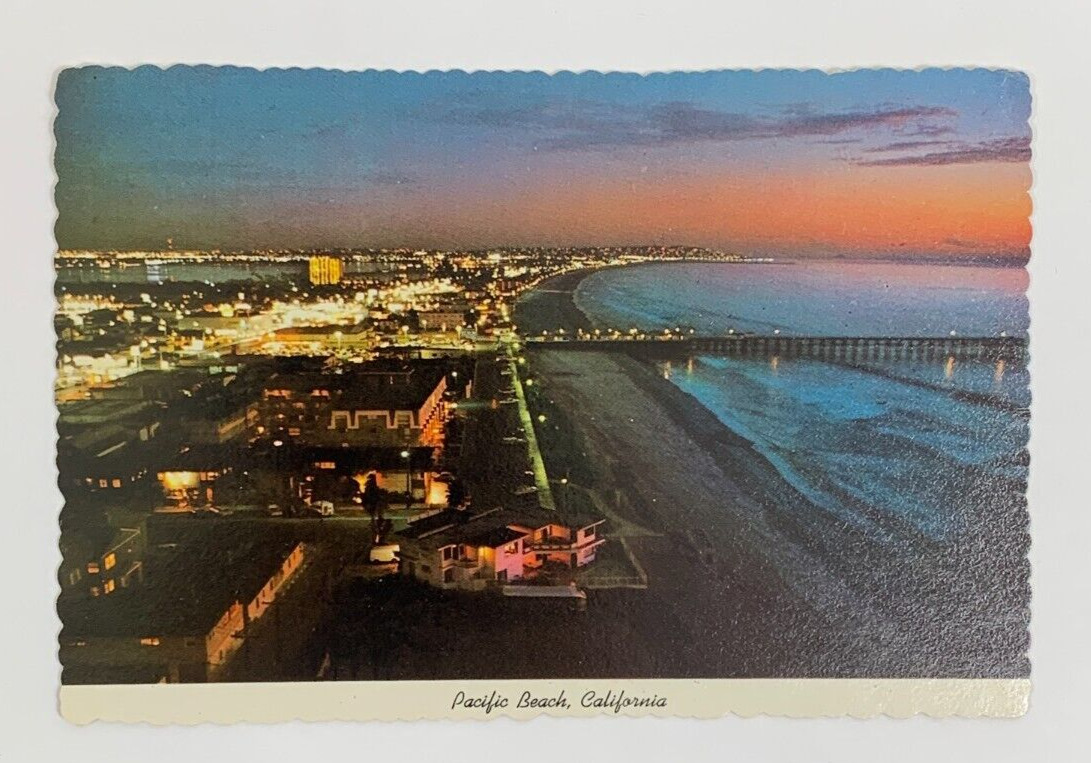 Aerial View of Pacific Beach San Diego California Postcard Unposted