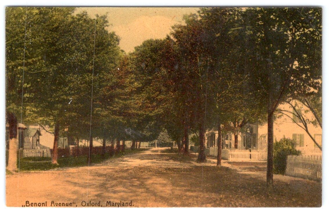 1910\'s OXFORD MARYLAND MD BENONI AVENUE ANTIQUE ROTOGRAPH POSTCARD GERMANY