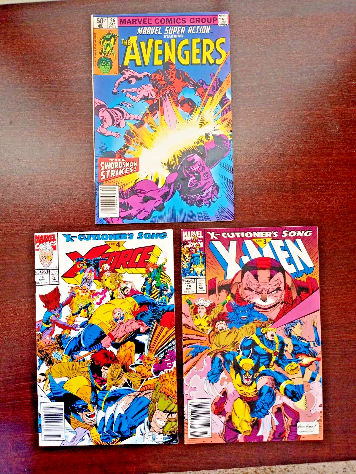 1992 Marvel Comics X-Men #14 XForce #16 (X-cutioner's Song) & 1980 The Avengers 